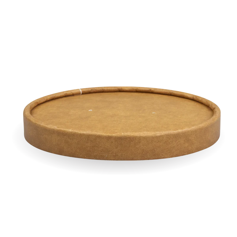 430-950ml (12-32oz) bowl paper lid - kraft [500 PER CARTON]