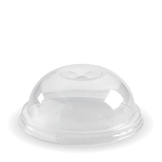 150-280ml cup dome lid with x-slot - clear 1000 per carton [1000 PER CARTON]
