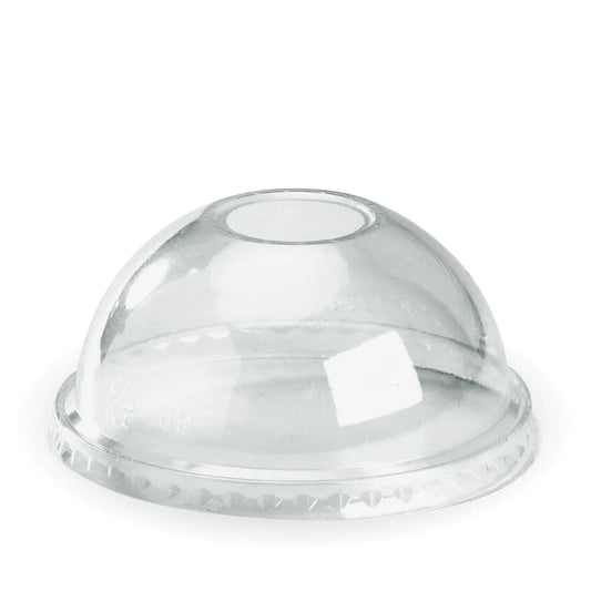 300-700ml cup dome lid with 20mm hole - clear [1000 PER CARTON]