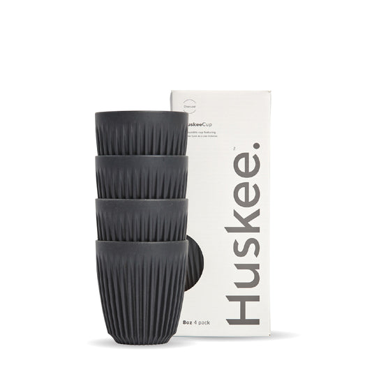 8oz HuskeeCup 4-pack (x12) - charcoal [48 PER CARTON]