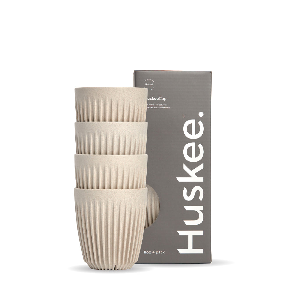8oz HuskeeCup 4-pack (x12) - natural [48 PER CARTON] – Goodies Distribution