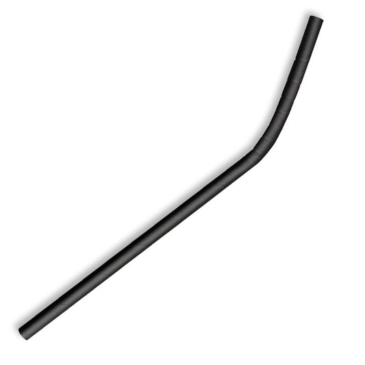 6mm bendy straw - black