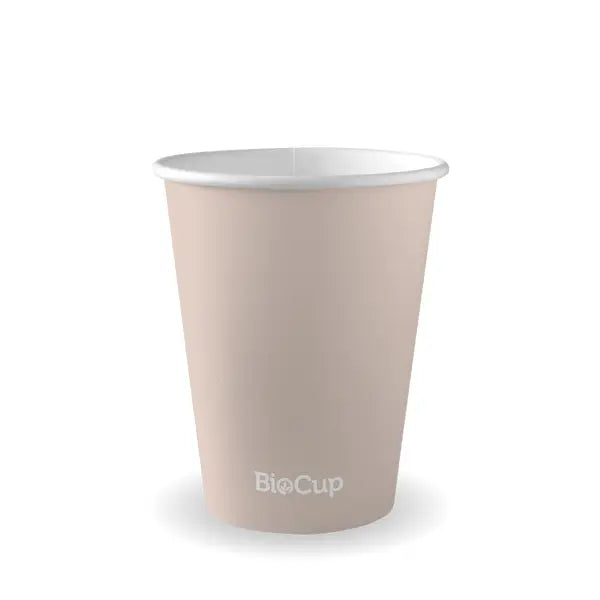 390ml (12oz) cup (fits large lids) - stone [1000 PER CARTON]