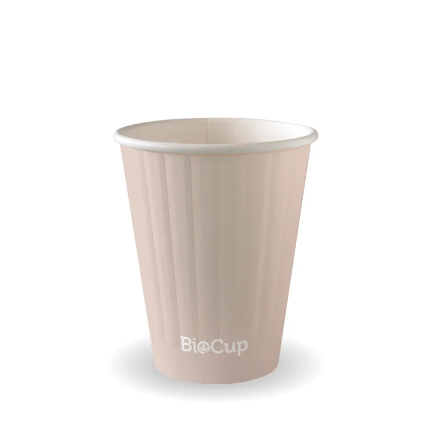 255ml (8oz) cup D/W (fits small lids) - stone [1000 PER CARTON]