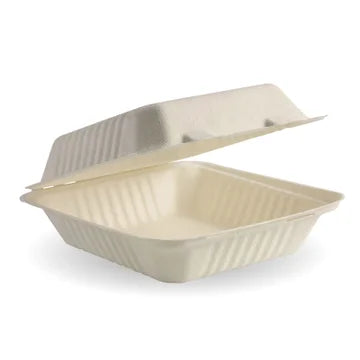 20x22x9cm (7.8x8x3") clamshell - natural [200 PER CARTON]