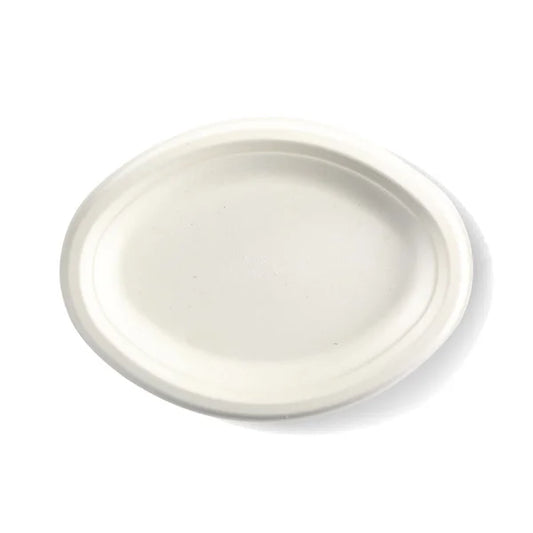 26x19cm (10.25x7.75") oval plate - white
