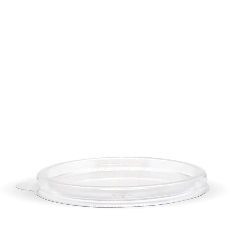 60ml PET flat sauce cup lid with no hole - clear