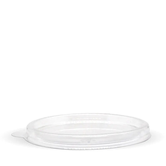 60ml PET flat sauce cup lid with no hole - clear