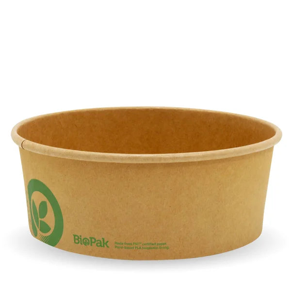 1300ml extra large bowl - printed kraft-look [200 PER CARTON]