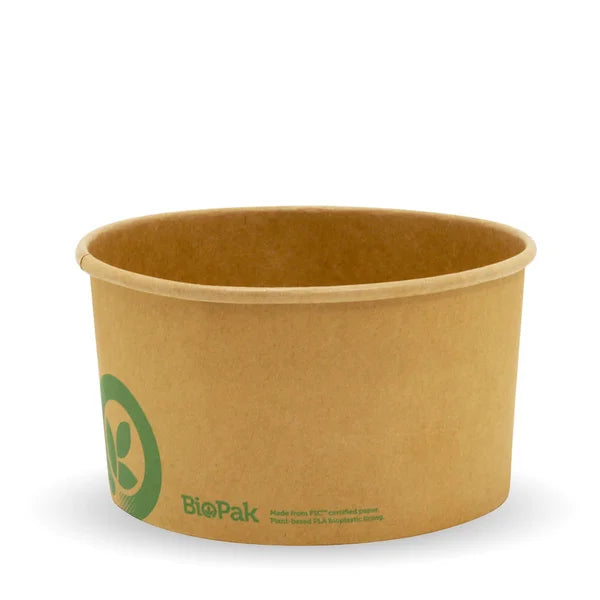 1000ml large bowl - printed kraft-look [400 PER CARTON]