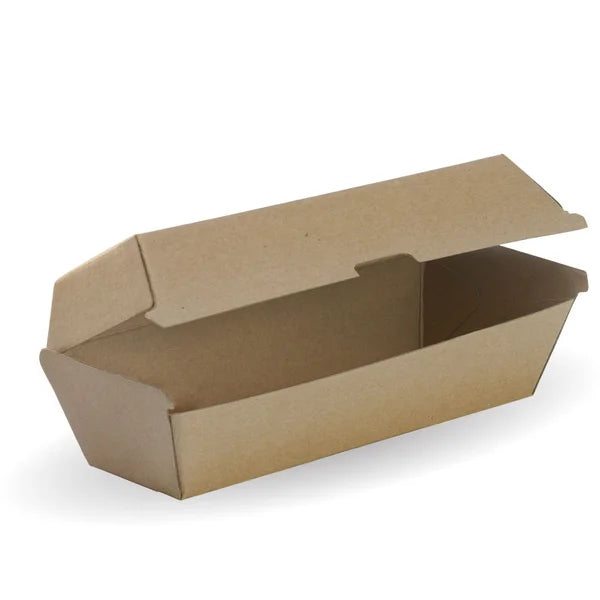 Hot dog box - 209 x 70 x 76mm - kraft [400 PER CARTON]