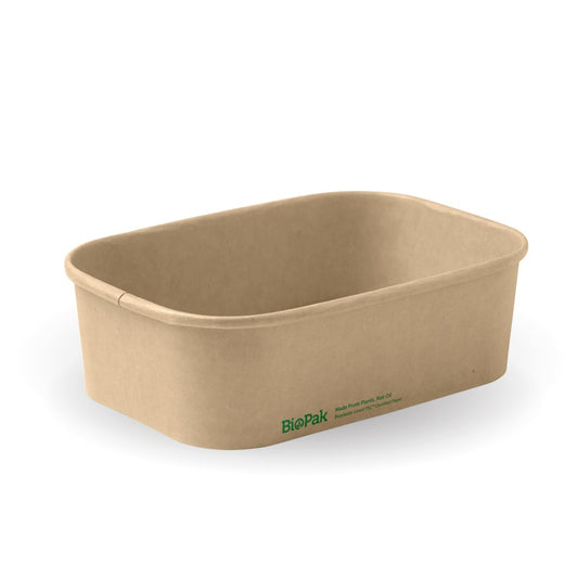 650ml rectangle container with lining (300gsm) FSC Mix - kraft