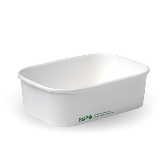 650ml rectangle container with lining (300gsm) FSC Mix - white