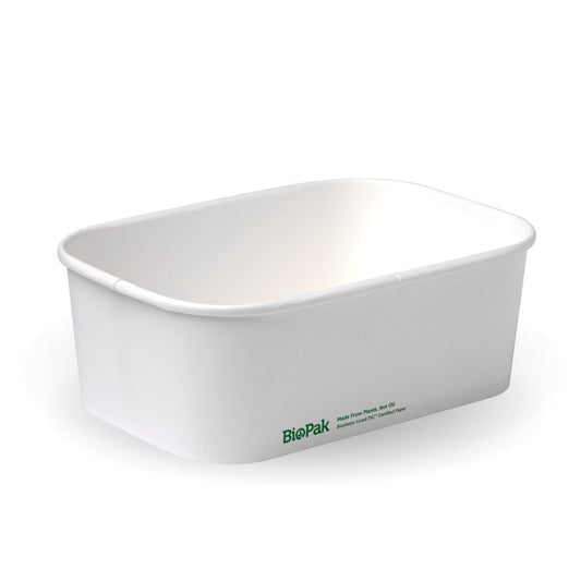 750ml rectangle container with lining (300gsm) FSC Mix - white