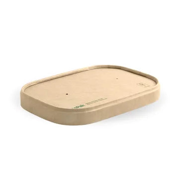 Rectangle paper lid FSC Mix - kraft [300 PER CARTON]