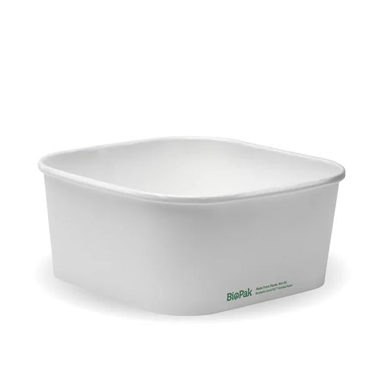 1400ml square container with lining (320gsm) FSC Mix - white