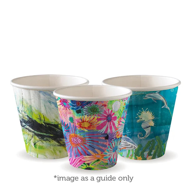 295ml (8oz) (90mm) cup D/W (fits large lids) - art series [1000 PER CARTON]