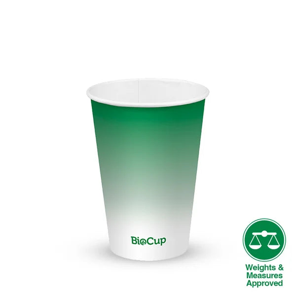 420ml / 14oz (90mm) cold paper cup - green fade [1000 PER CARTON]