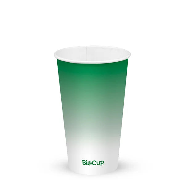 500ml / 16oz (90mm) cold paper cup - green fade [1000 PER CARTON]