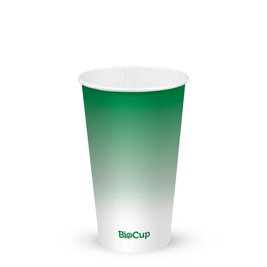 500ml / 16oz (90mm) cold paper cup - green fade [1000 PER CARTON]