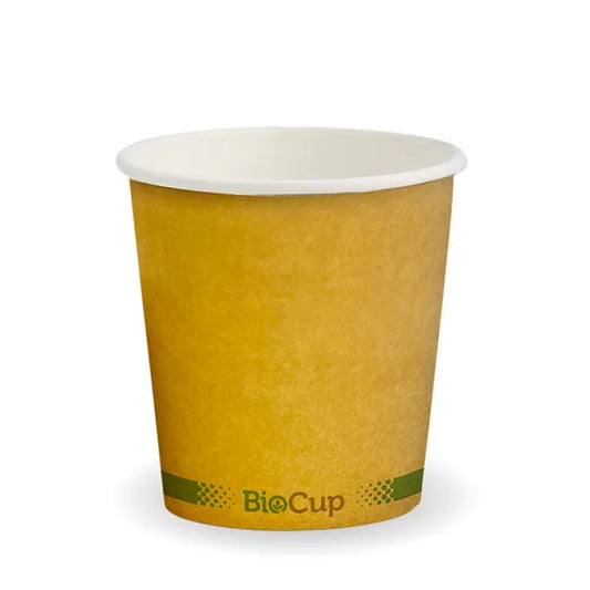 120ml (4oz) cup - kraft green stripe [2000 PER CARTON]