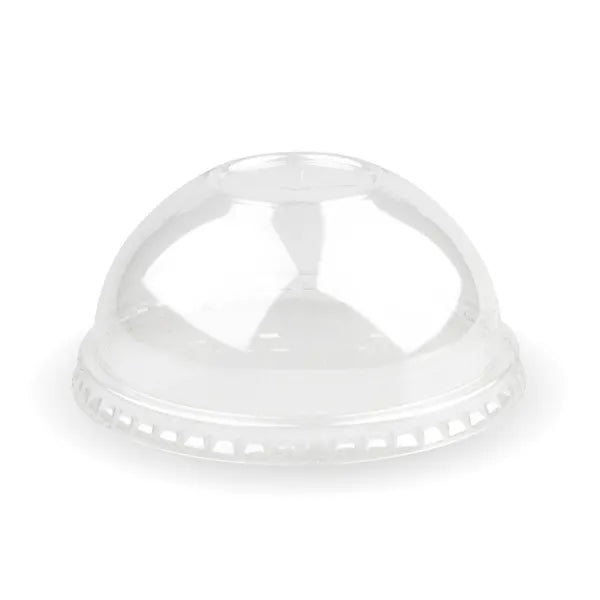 105mm PET dome lid - straw slot - clear [1000 PER CARTON]