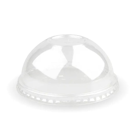 105mm PET dome lid - straw slot - clear [1000 PER CARTON]
