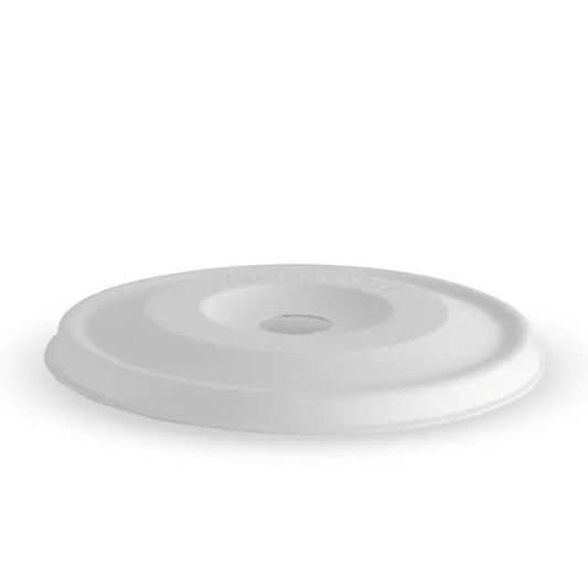 105mm BioCane flat lid - white [1000 PER CARTON]