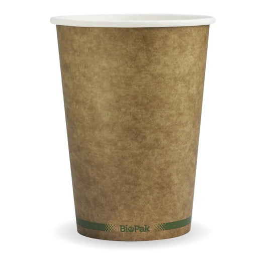 950ml (32oz) bowl FSC Mix - printed kraft-look green stripe