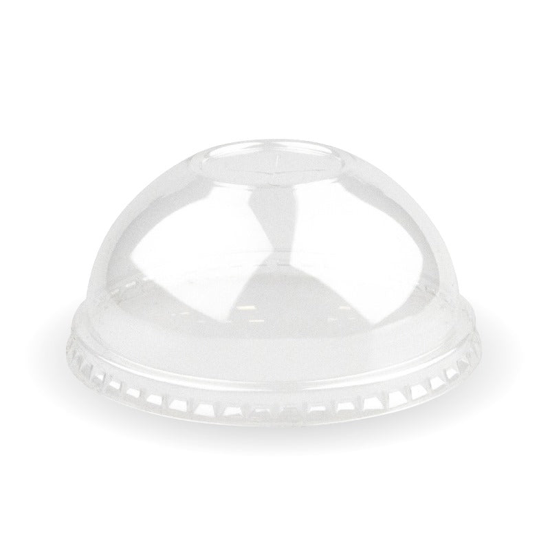 105mm PET Dome lid - straw slot - fits all 105mm cups - clear [1000 PER CARTON]