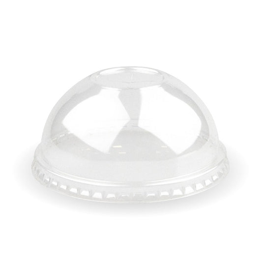 105mm PET Dome lid - straw slot - fits all 105mm cups - clear [1000 PER CARTON]