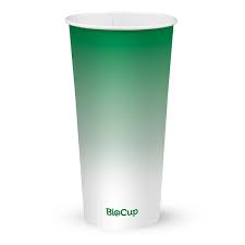 960ml / 32oz (105mm) cold paper cup - green fade [500 PER CARTON]
