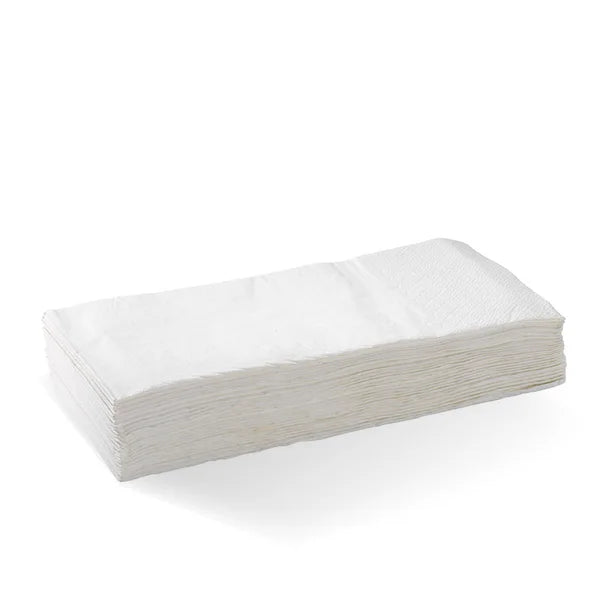 2-ply 1/8 fold dinner napkin - white [100 PER CARTON]
