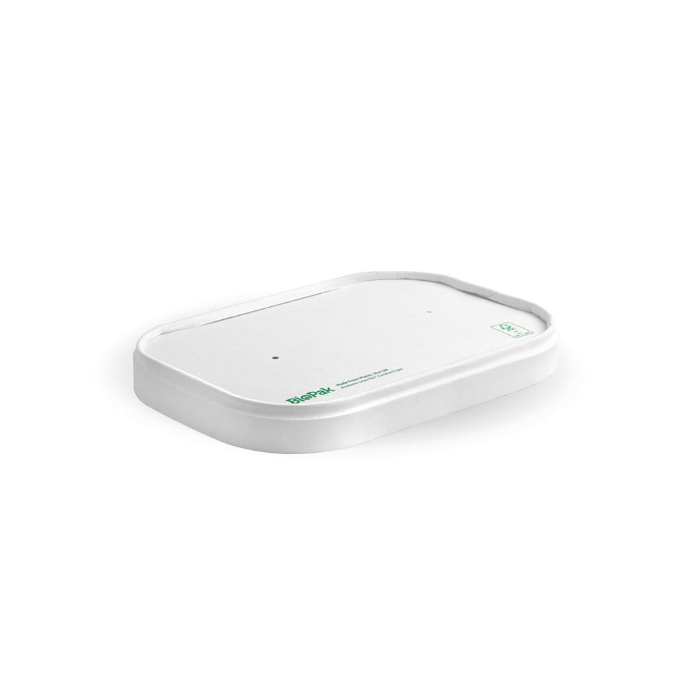 Rectangle paper lid FSC Mix - white [300 PER CARTON]