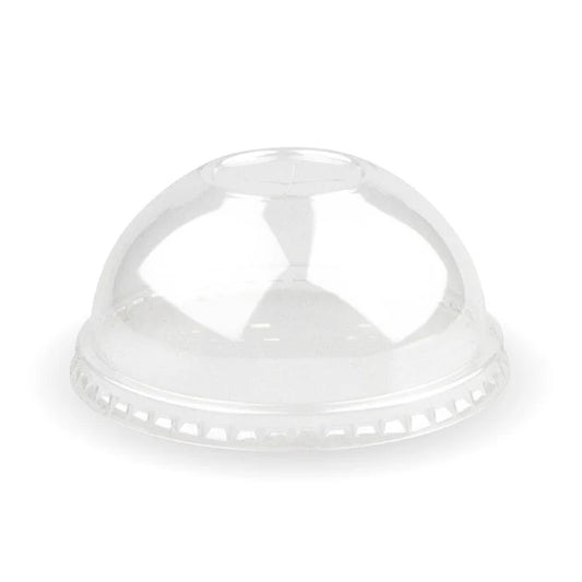 90mm PLA dome lid - straw slot - clear
